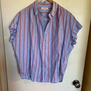 Madewell Striped Short-Sleeve Blouse Women’s Medium